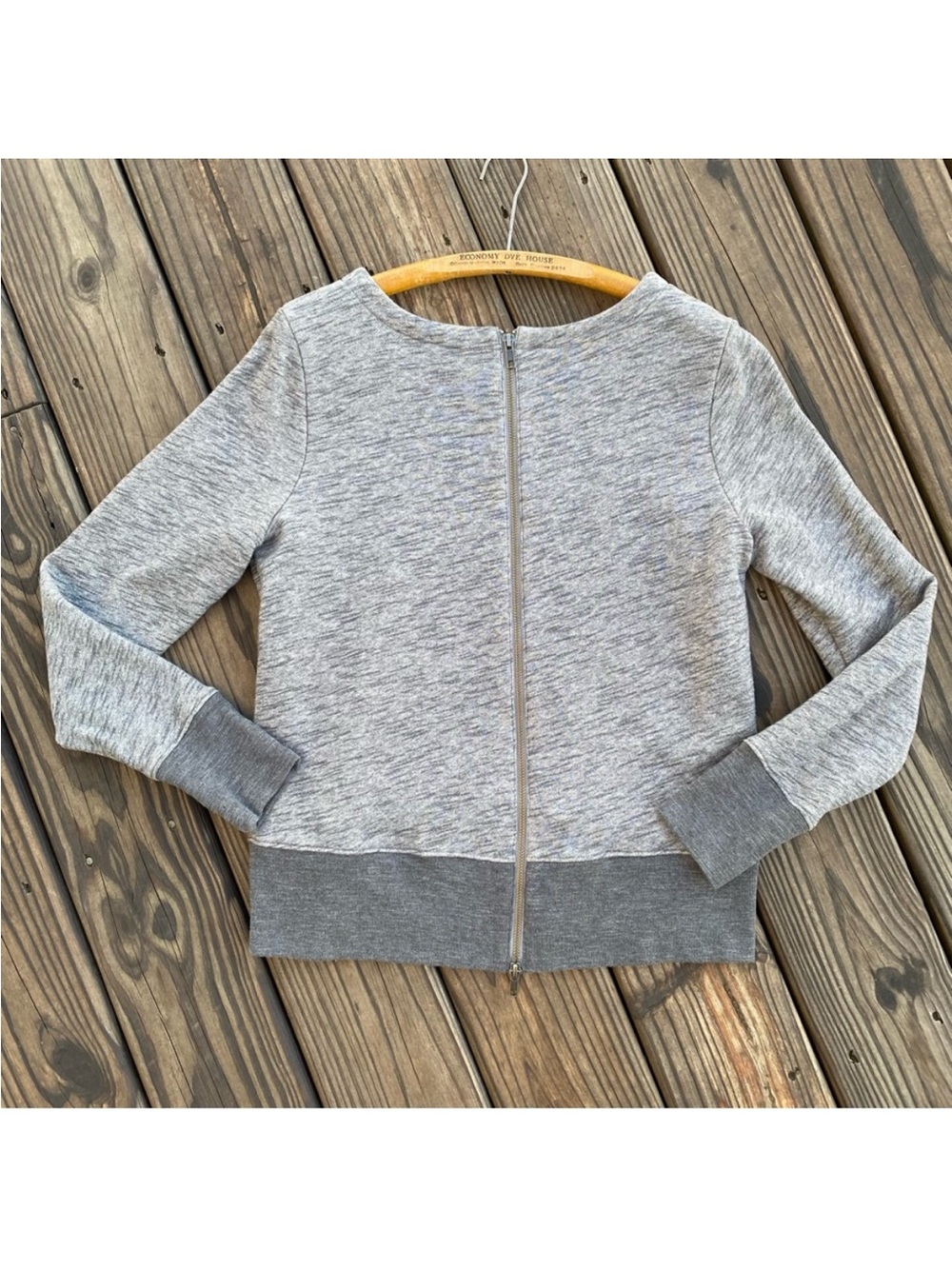 Madewell Zip Back Crewneck Sweatshirt